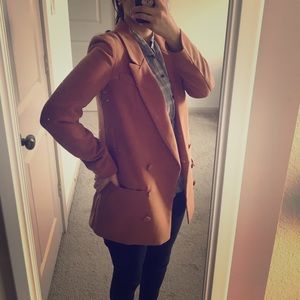 Coral blazer. Awesome quality. XS-S